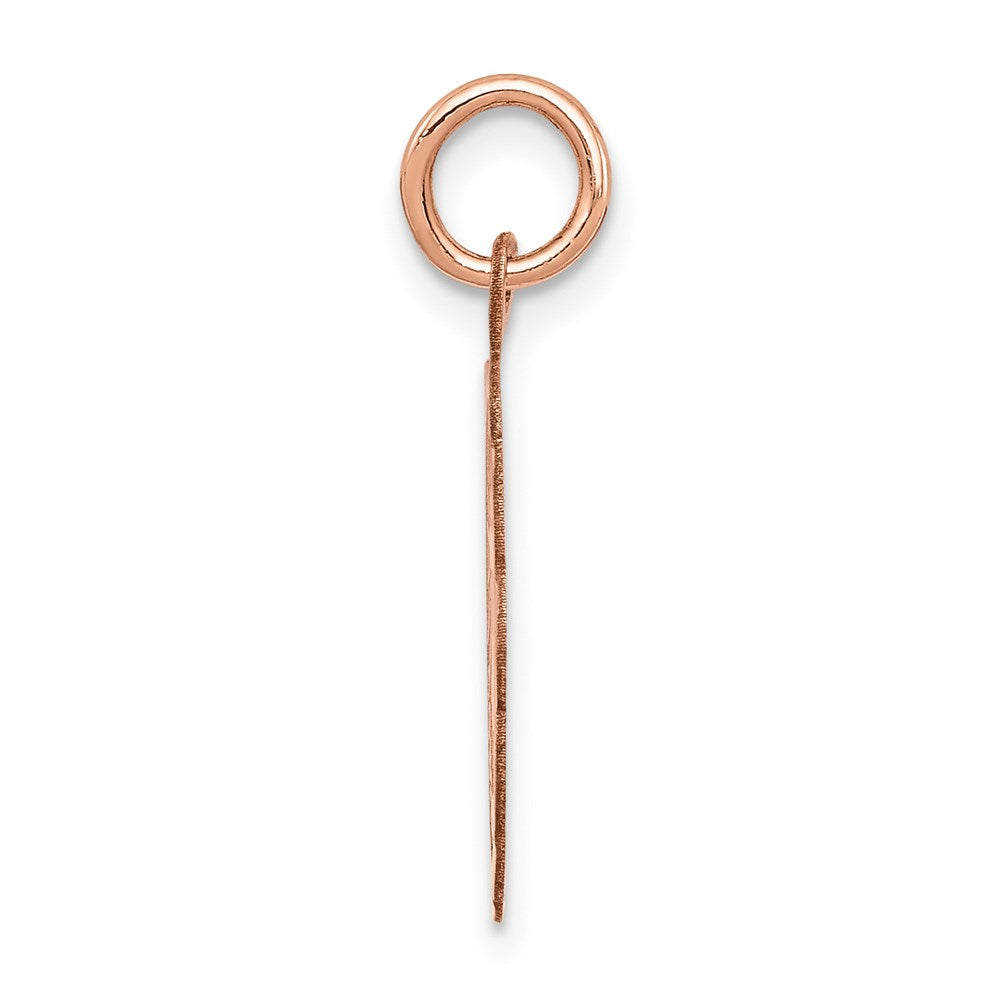 14 Karat Roségold Konfirmations-Scheiben-Charm