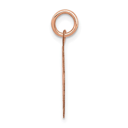 14 Karat Roségold Konfirmations-Scheiben-Charm