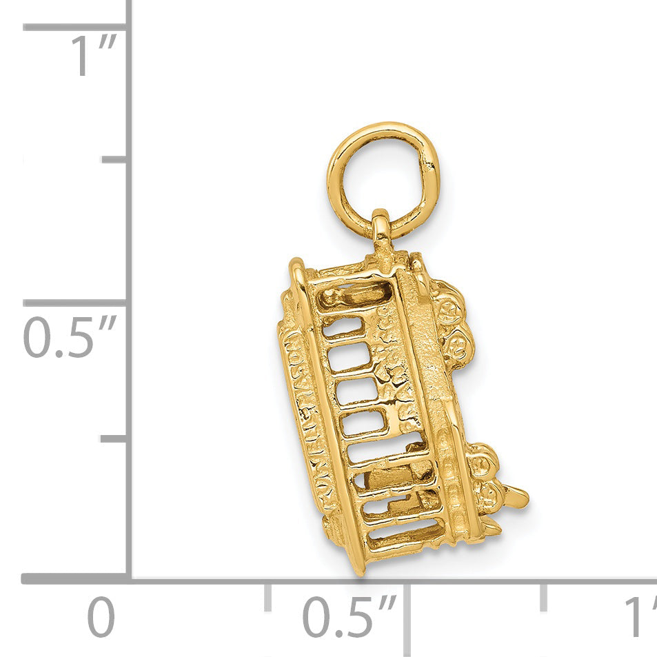 14K Gelbgold 14K Trolley Charm