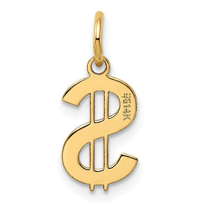 14K Gelbgold 14K Poliert Dollar Zeichen Charm
