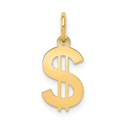 14K Gelbgold 14K Poliert Dollar Zeichen Charm