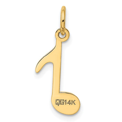 14K Gelbgold 14K Poliert Musical Note Charm