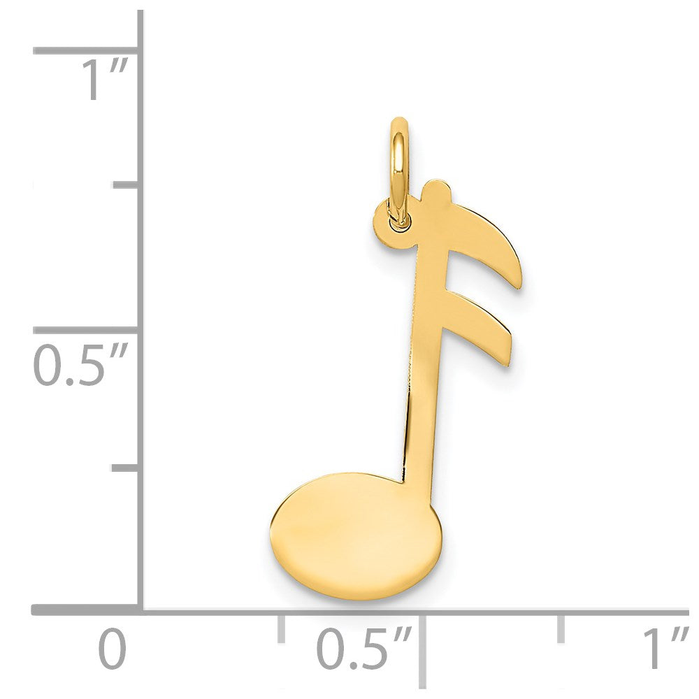 14K Gelbgold 14K Poliert Musical Note Charm