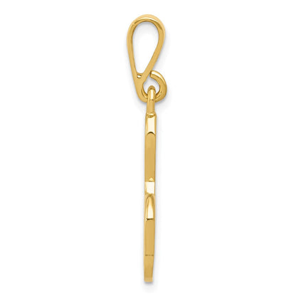 14K Gelbgold 14K Noten Schlüssel Charm