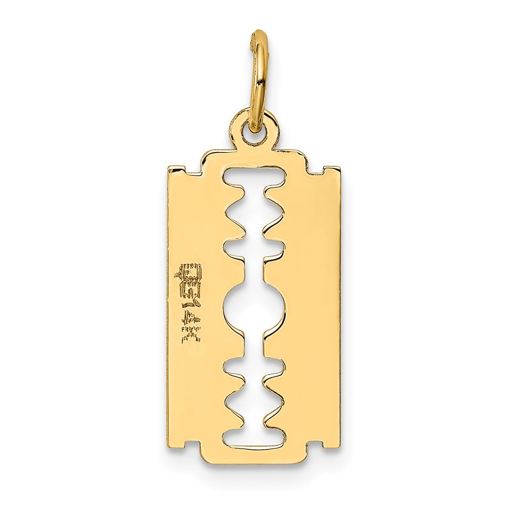 14K Gelbgold 14K Poliert Razor Blade Charm