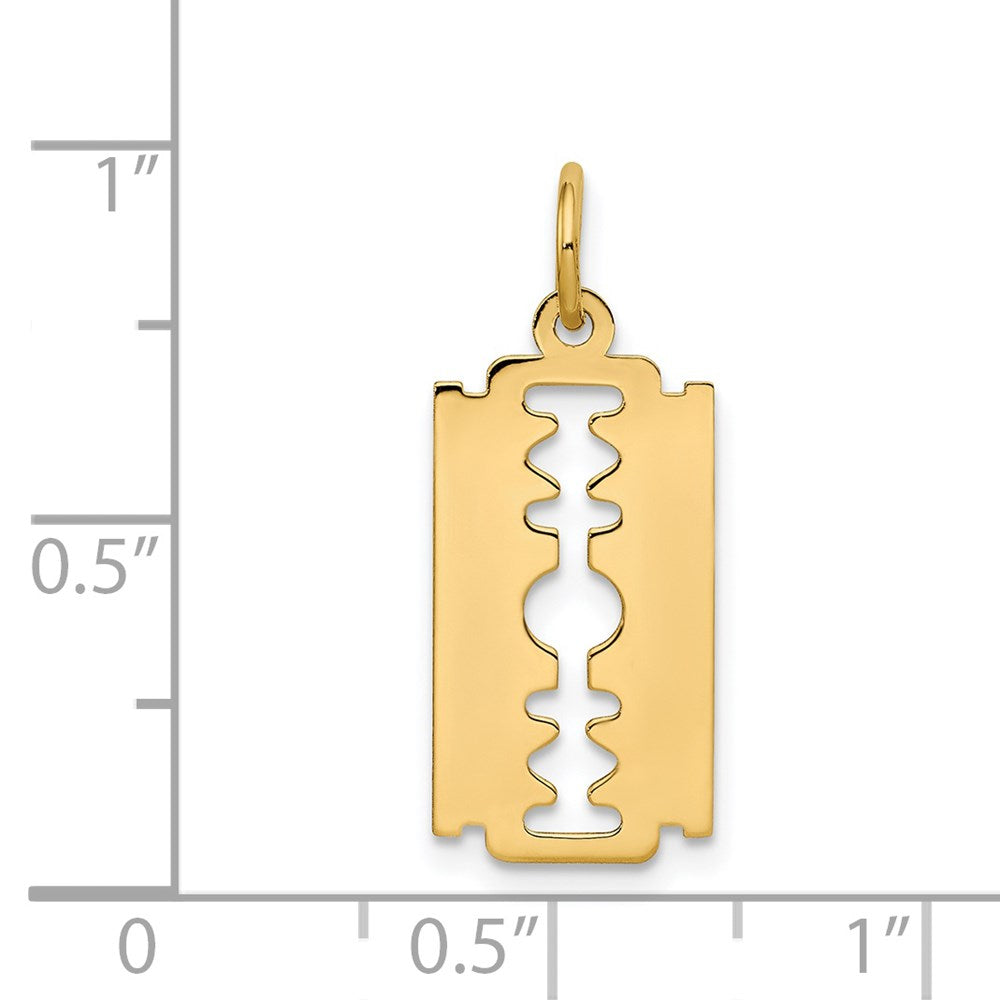 14K Gelbgold 14K Poliert Razor Blade Charm