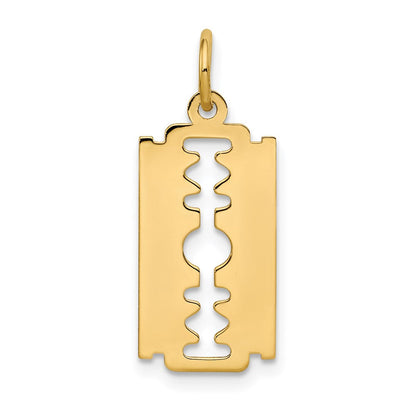 14K Gelbgold 14K Poliert Razor Blade Charm