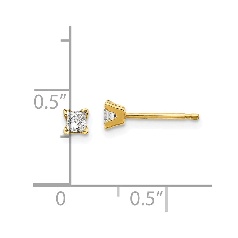 14K Diamant-Ohrringe im Princess-Schliff VS-Qualität