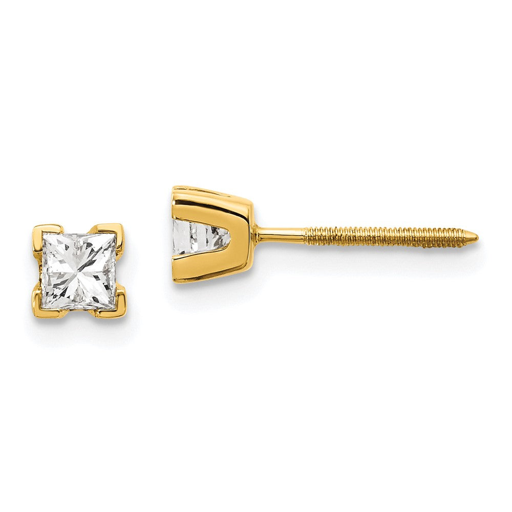 14K Ohrringe mit Diamanten im Princess-Schliff in VS-Qualität