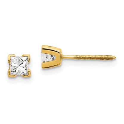 14K Ohrringe mit Diamanten im Princess-Schliff in VS-Qualität