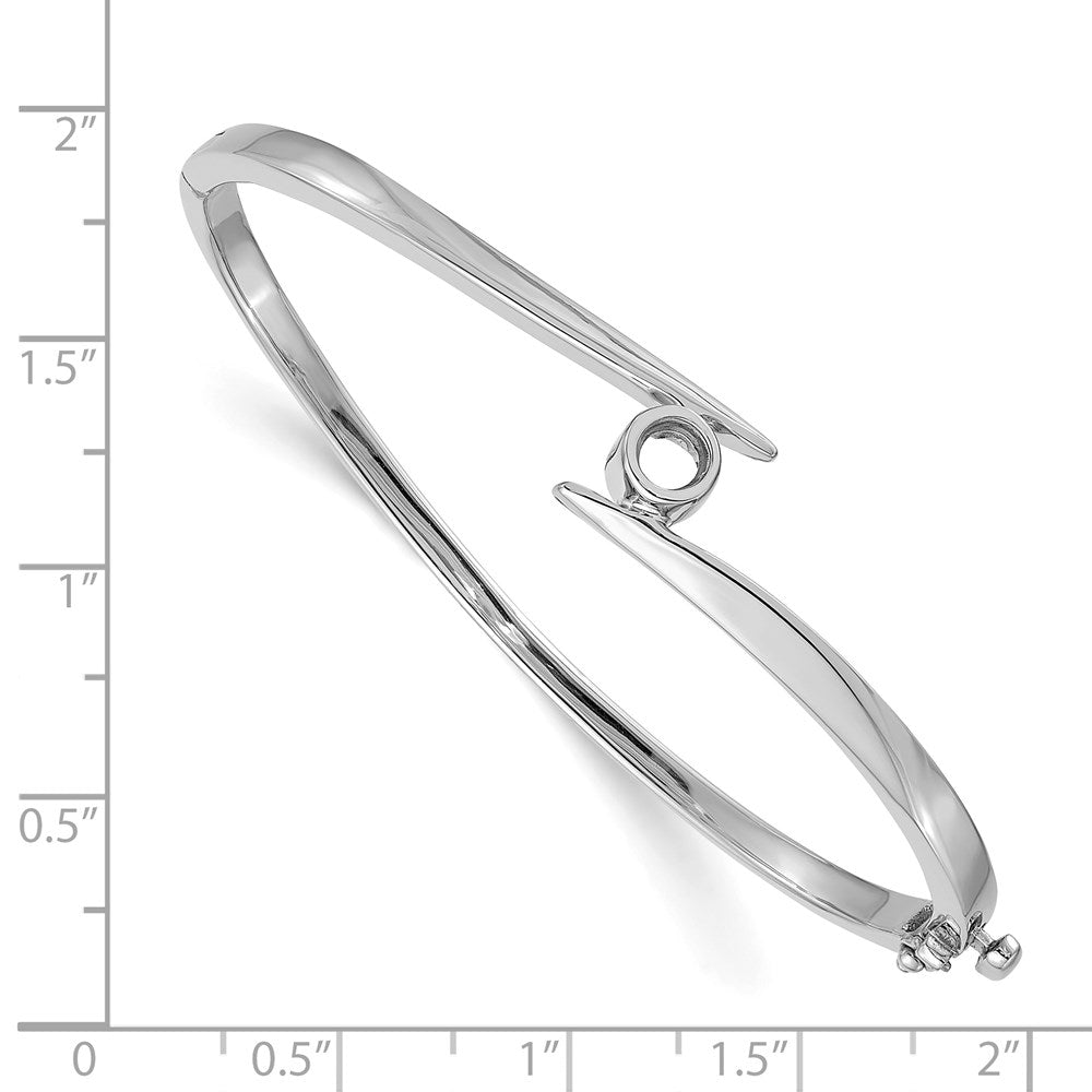 14K Weißgold Komplett 1/2 Karat Aa Diamant Klappbar Oval Armreif Armband