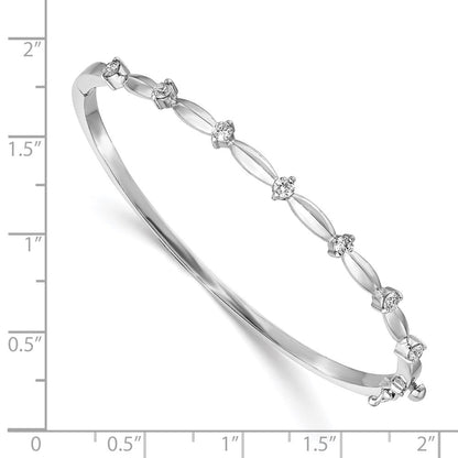 14K Weißgold Komplett 1/2 Karat Vs Diamant Klappbar Oval Armreif Armband