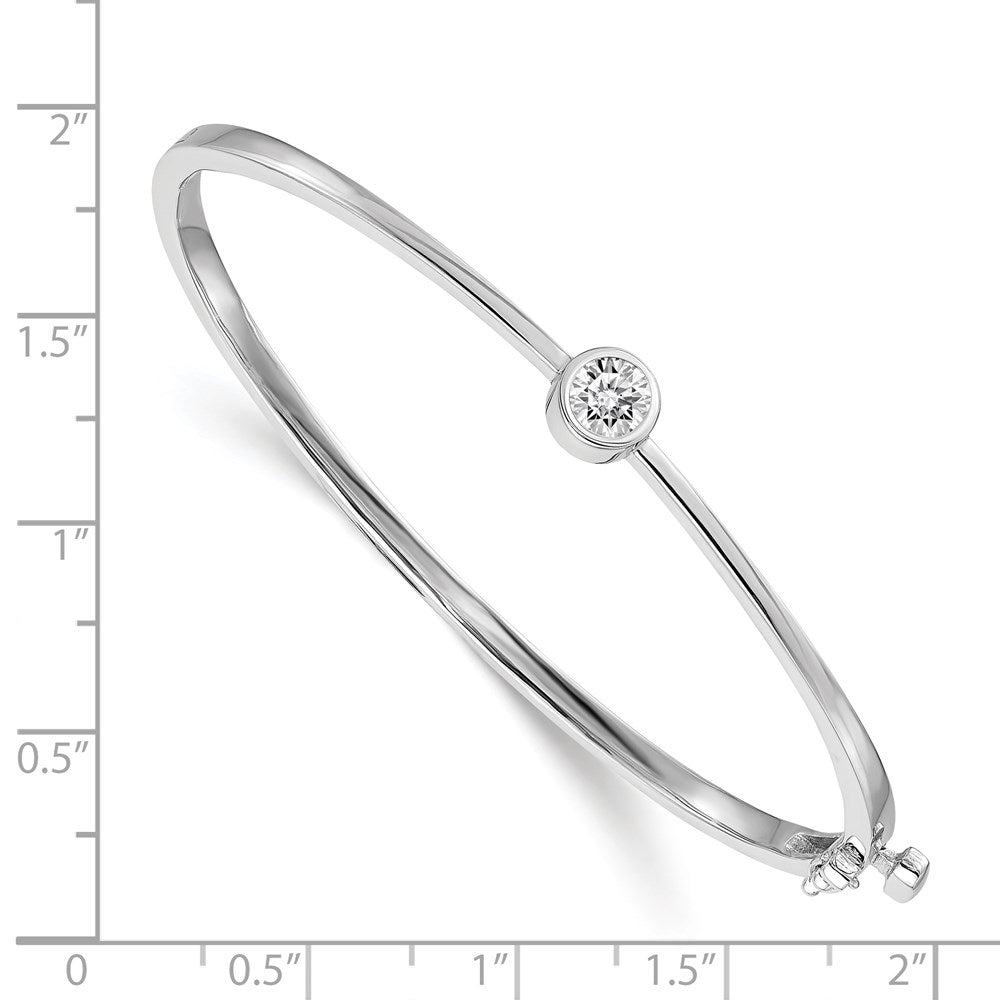 14K Weißgold Komplett 1/2 Karat Vs Diamant Klappbar Oval Armreif Armband