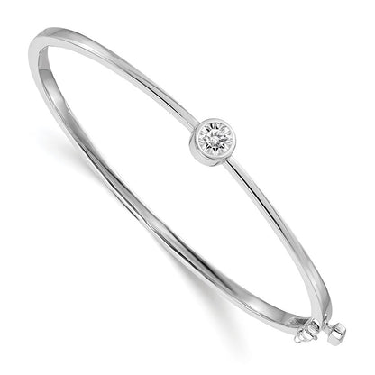14K Weißgold Komplett 1/2 Karat Vs Diamant Klappbar Oval Armreif Armband