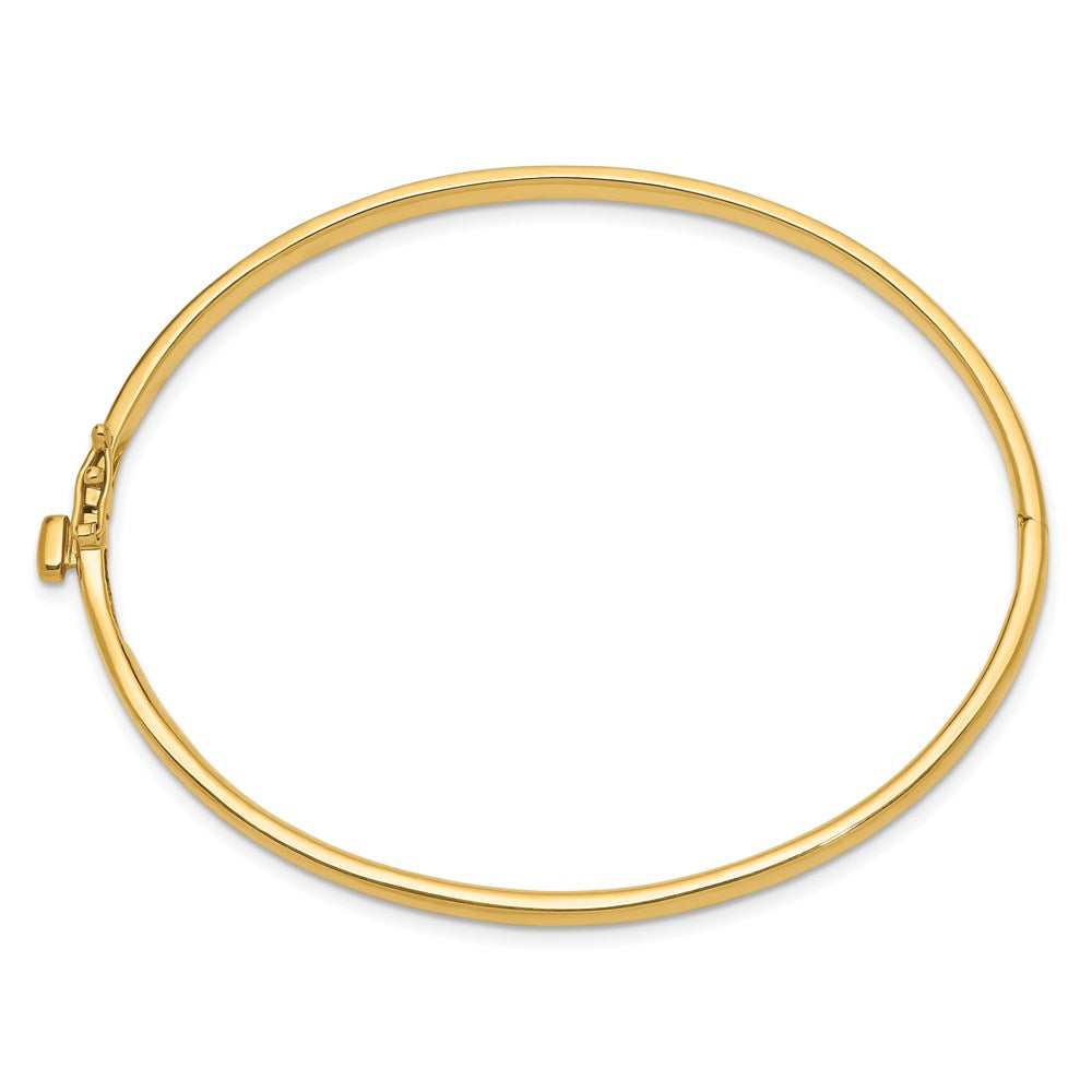 14K Gelbgold 3.6mm Poliert Massiv Klappbar Oval Armreif Armband