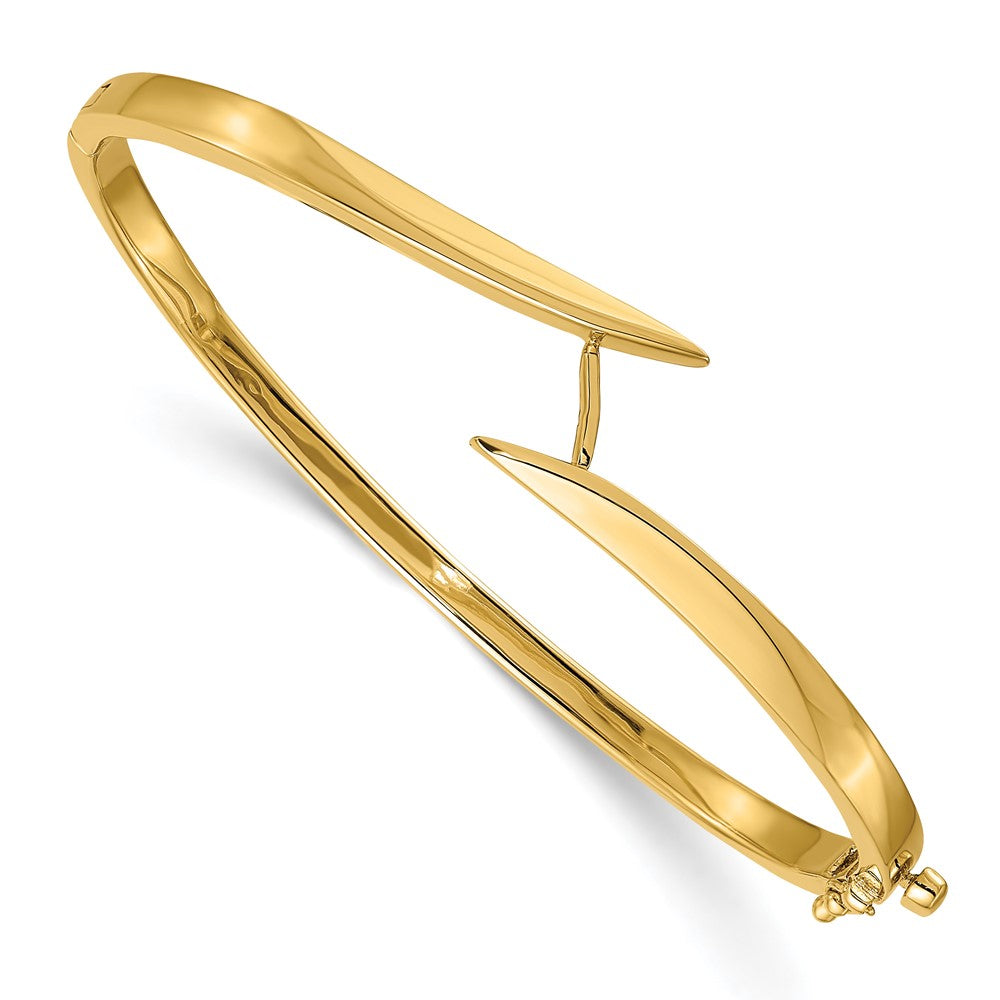 14K Bicolor Komplett 1/2 Karat Vs Diamant Klappbar Oval Armreif Armband