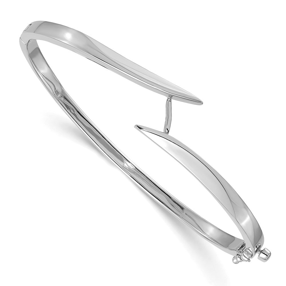 14K Weißgold Komplett 1/2 Karat Aa Diamant Klappbar Oval Armreif Armband