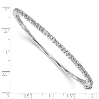 14K Weißgold Aa Diamant Klappbar Armreif