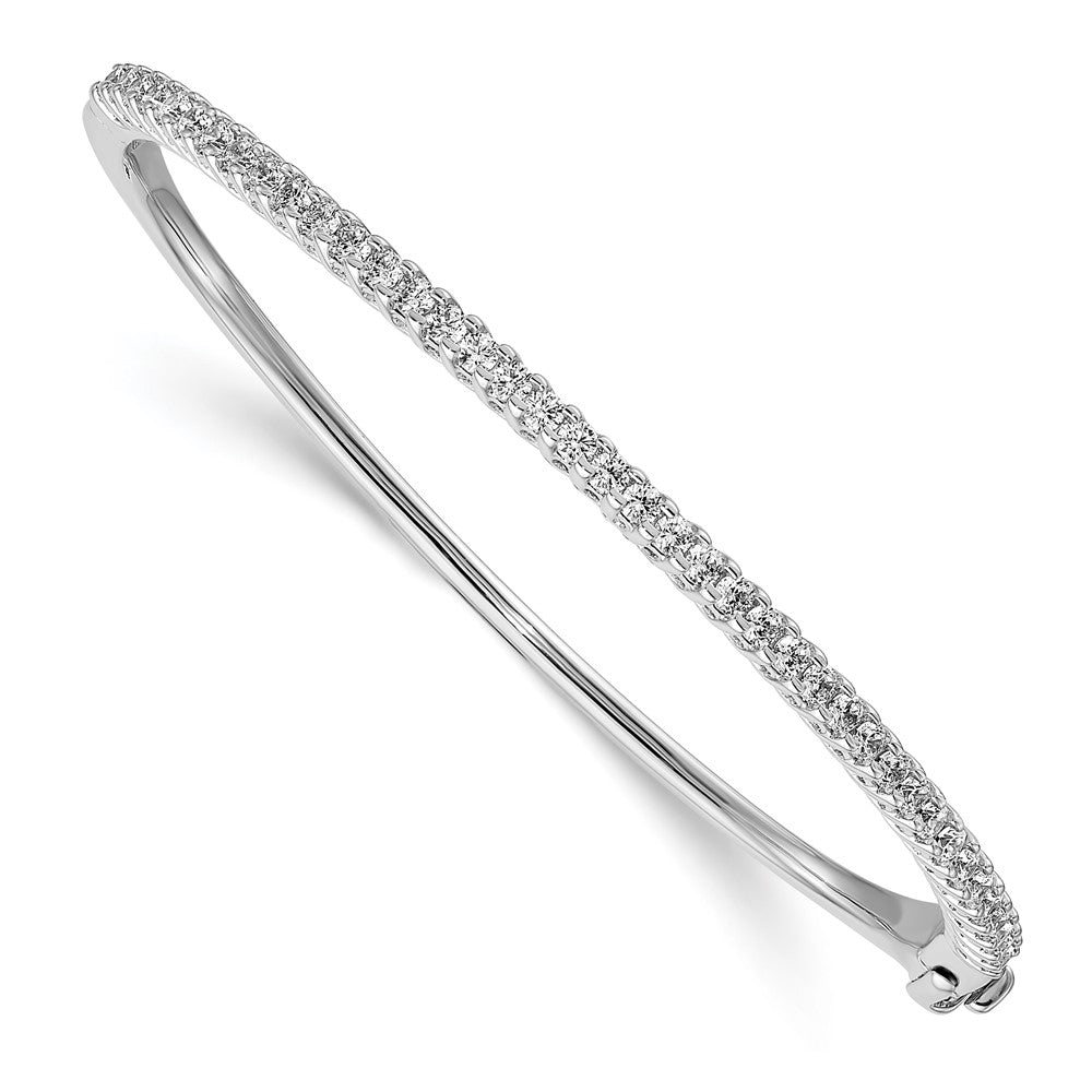 14K Weißgold A Diamant Klappbar Armreif