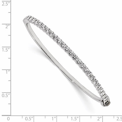 14K Weißgold A Diamant Klappbar Armreif