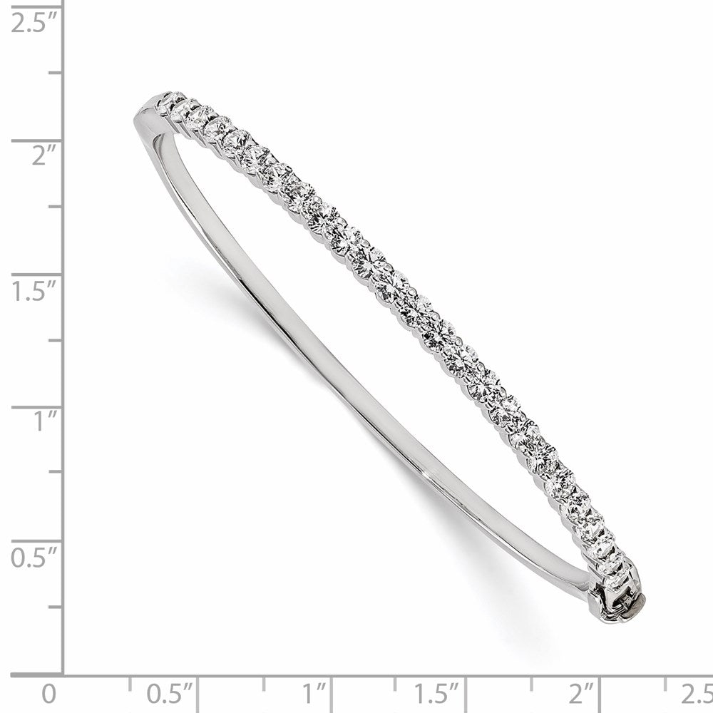14K Weißgold Aa Diamant Klappbar Armreif