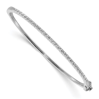 14K Weißgold Aa Diamant Klappbar Armreif