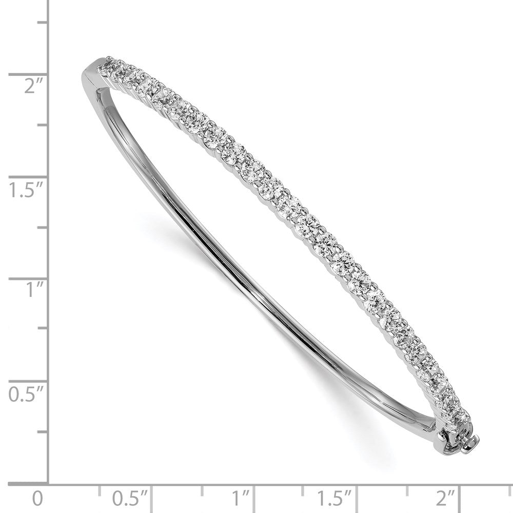 14K Weißgold Aa Diamant Klappbar Armreif