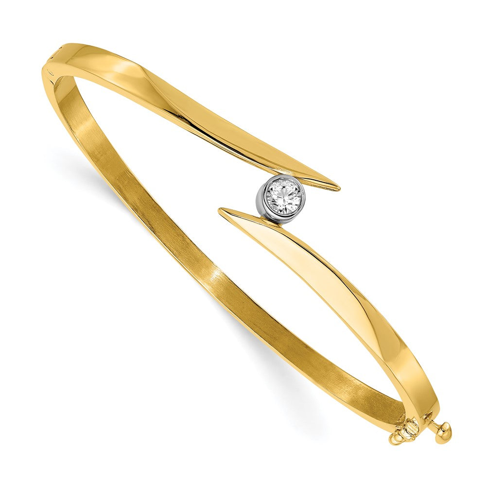 14K Bicolor 1/4 Ct. Im Labor Gezüchtet Diamant Vs/si+ G+ Armreif Armband