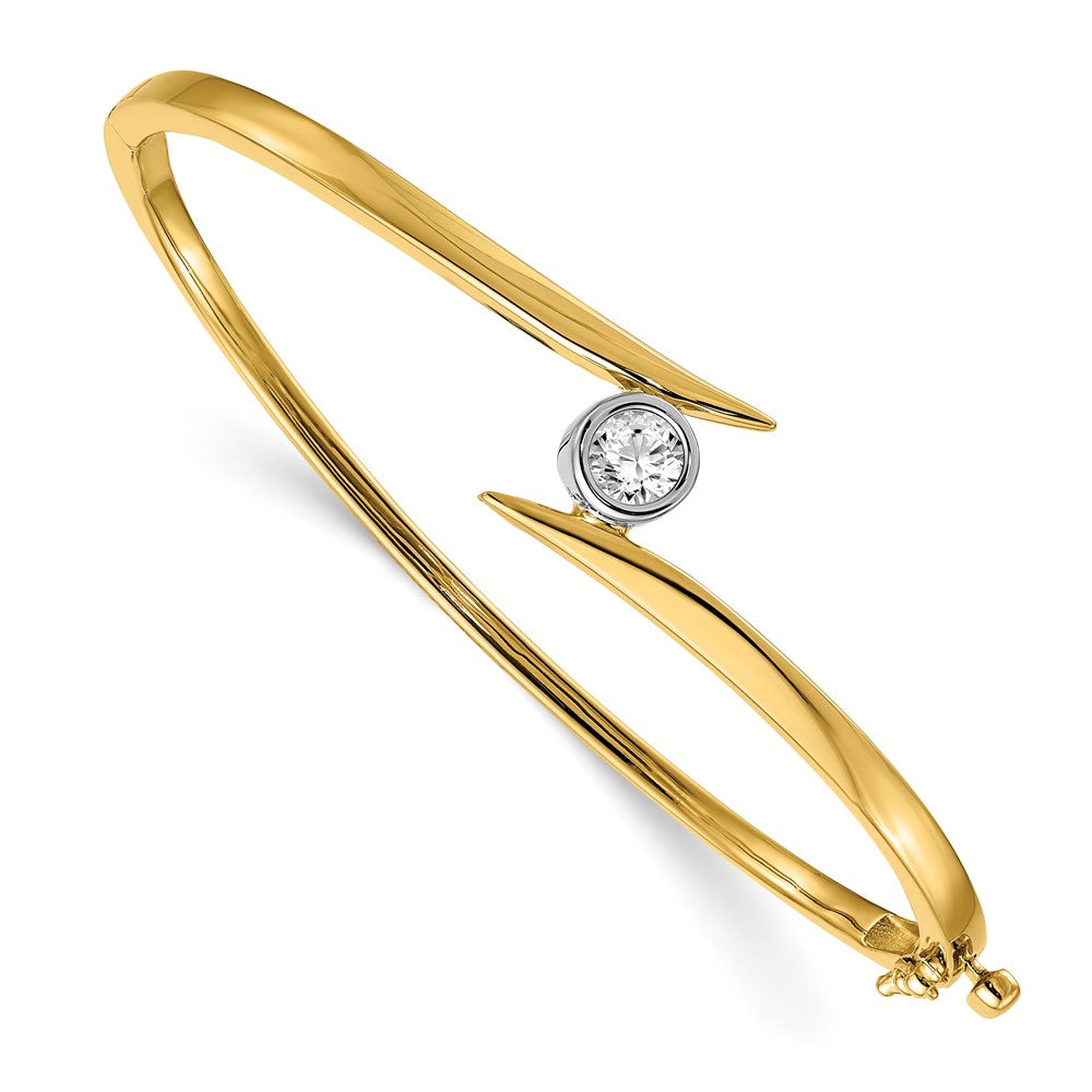 14K Bicolor 1/2 Ct. Im Labor Gezüchtet Diamant Vs/si+ G+ Armreif Armband