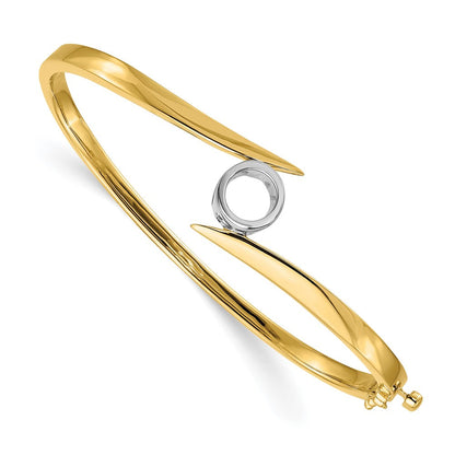 14K Bicolor 1 Ct. Im Labor Gezüchtet Diamant Vs/si+ G+ Armreif Armband
