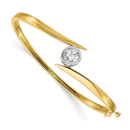 14K Bicolor 1 Ct. Im Labor Gezüchtet Diamant Vs/si+ G+ Armreif Armband