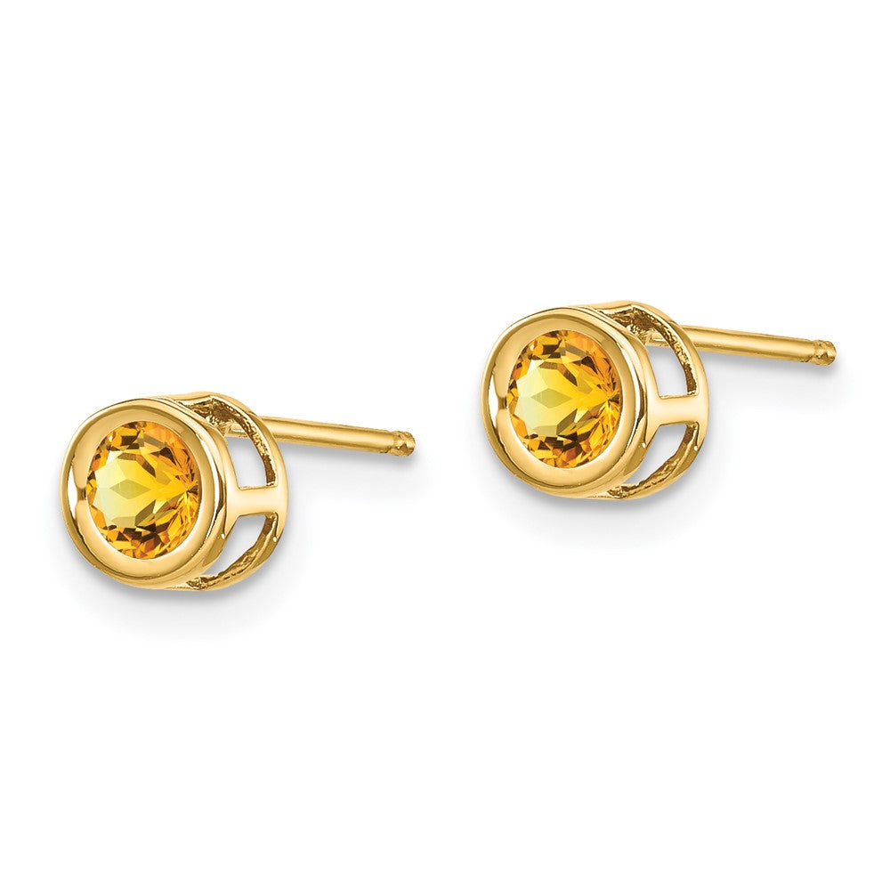 14K Gelbgold Citrin Ohrringe November