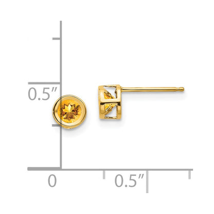 14K Gelbgold Citrin Ohrringe November