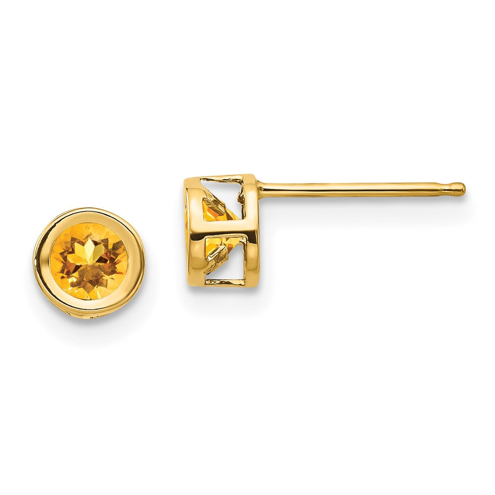 14K Gelbgold Citrin Ohrringe November