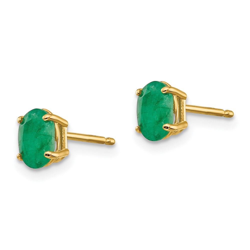 14K Gelbgold Smaragd Ohrringe May