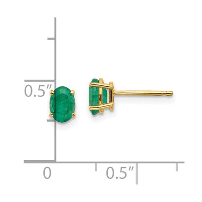 14K Gelbgold Smaragd Ohrringe May