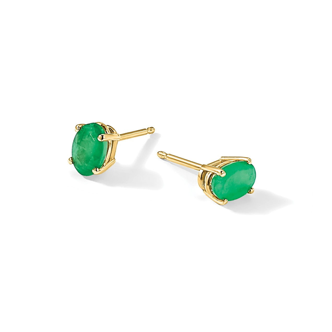 14K Gelbgold Smaragd Ohrringe May