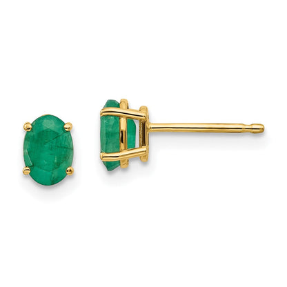 14K Gelbgold Smaragd Ohrringe May