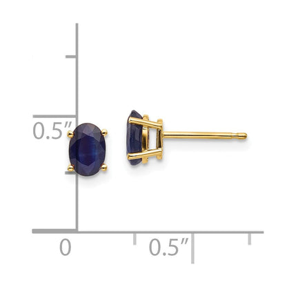Saphir-Ohrringe 14K – September