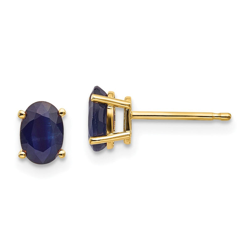 Saphir-Ohrringe 14K – September