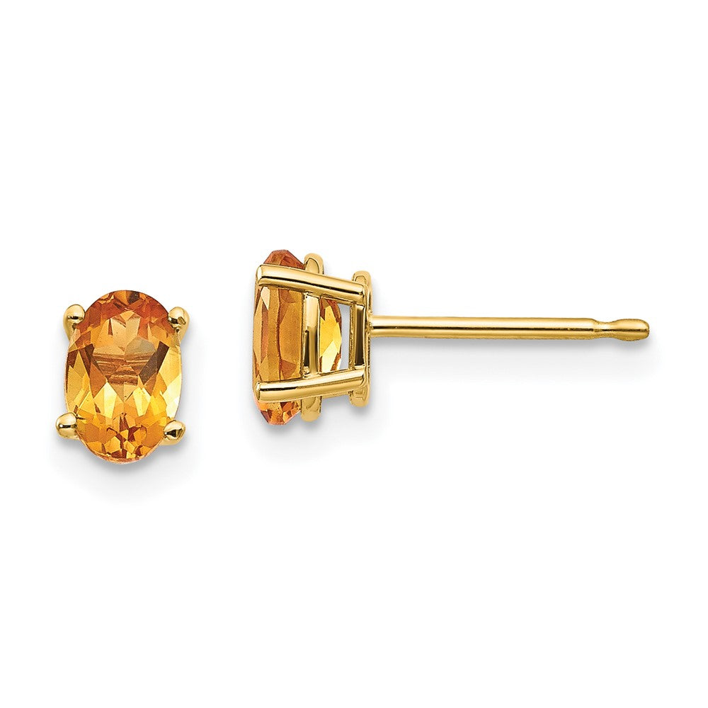 14K Gelbgold Citrin Ohrringe November