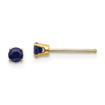 14K Gelbgold 3mm September/sapphire Ohrstecker