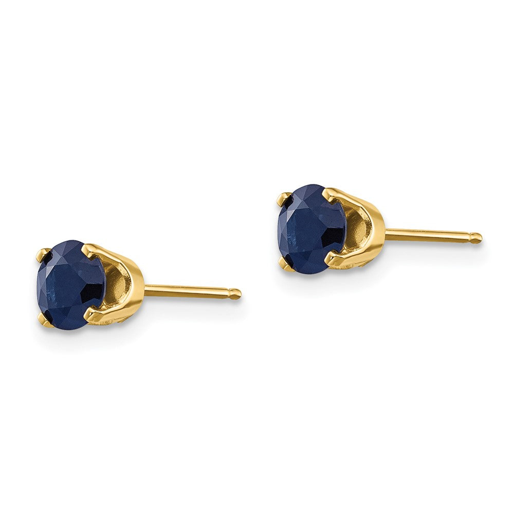 14K 5-mm-Saphir-Ohrringe – September