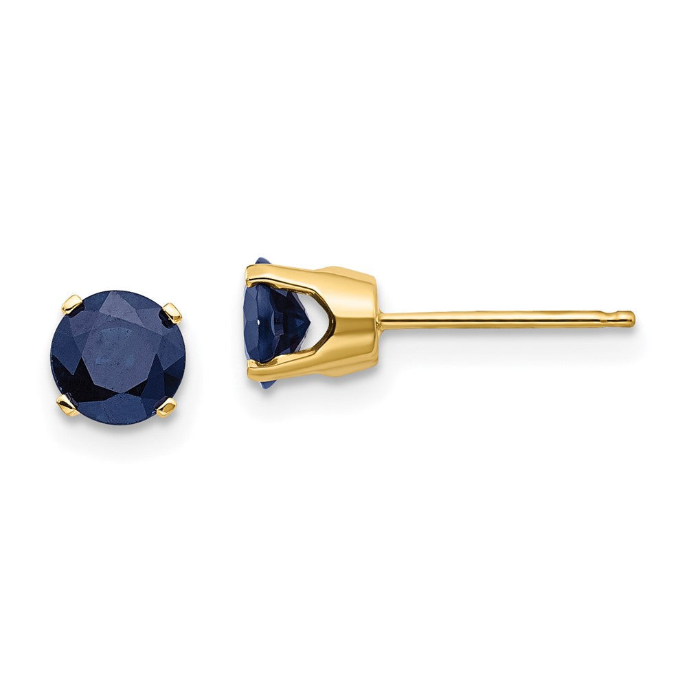 14K 5-mm-Saphir-Ohrringe – September