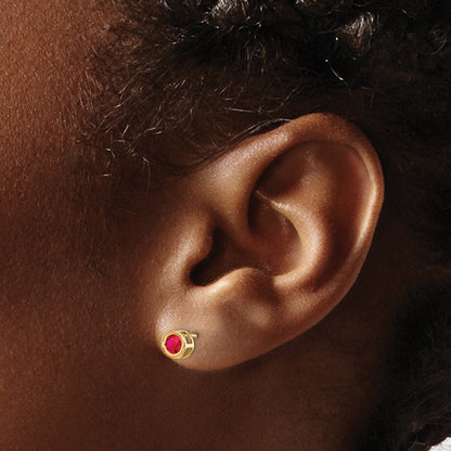 14K Rubin Ohrringe - July