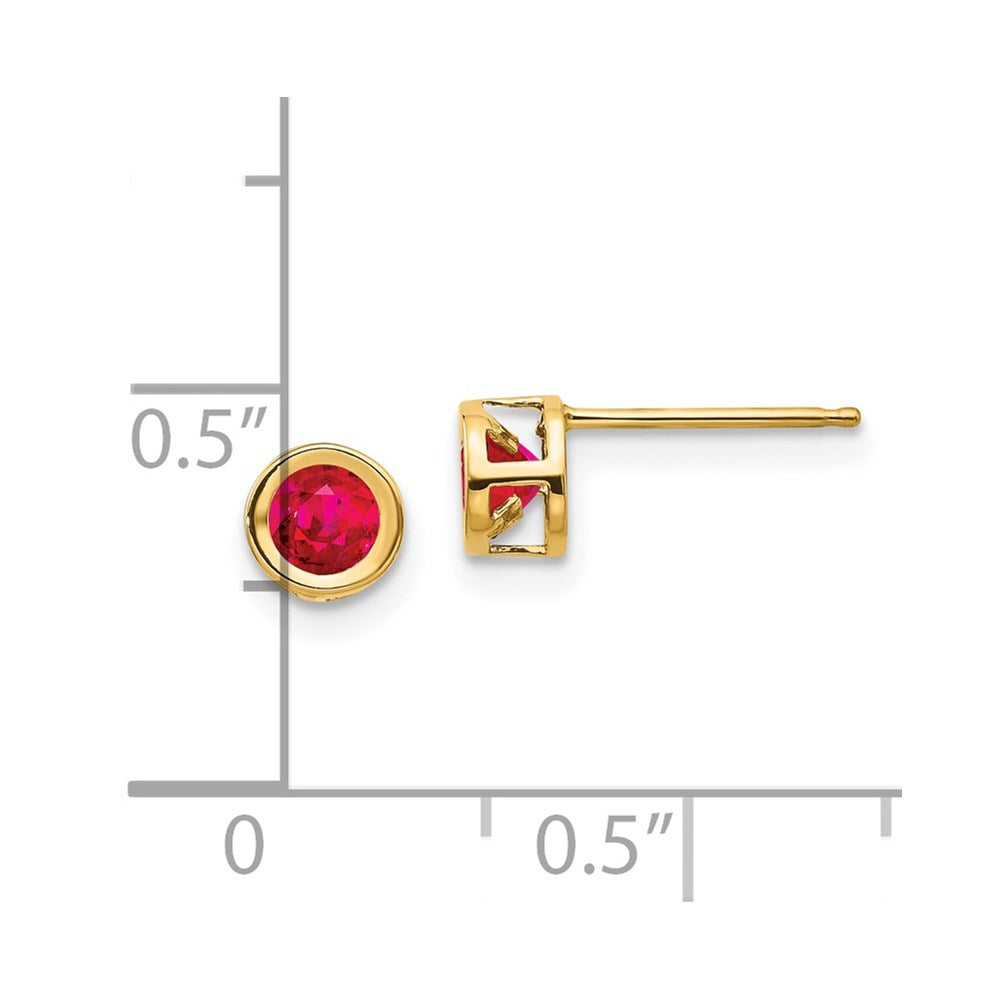 14K Rubin Ohrringe - July