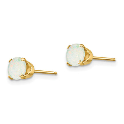 14K Gelbgold 5mm Opal Ohrringe October