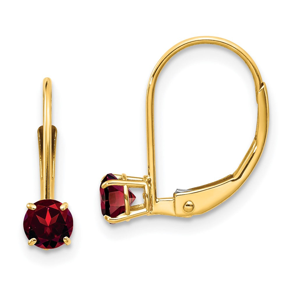 14K Gelbgold Granat Ohrringe January