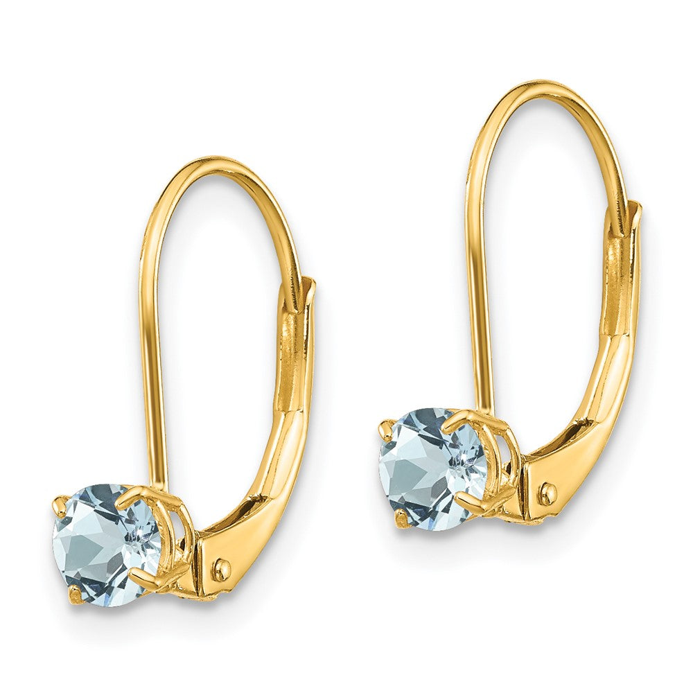 14K Gelbgold Aquamarin Ohrringe March