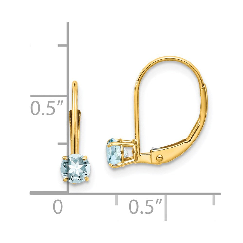 14K Gelbgold Aquamarin Ohrringe March